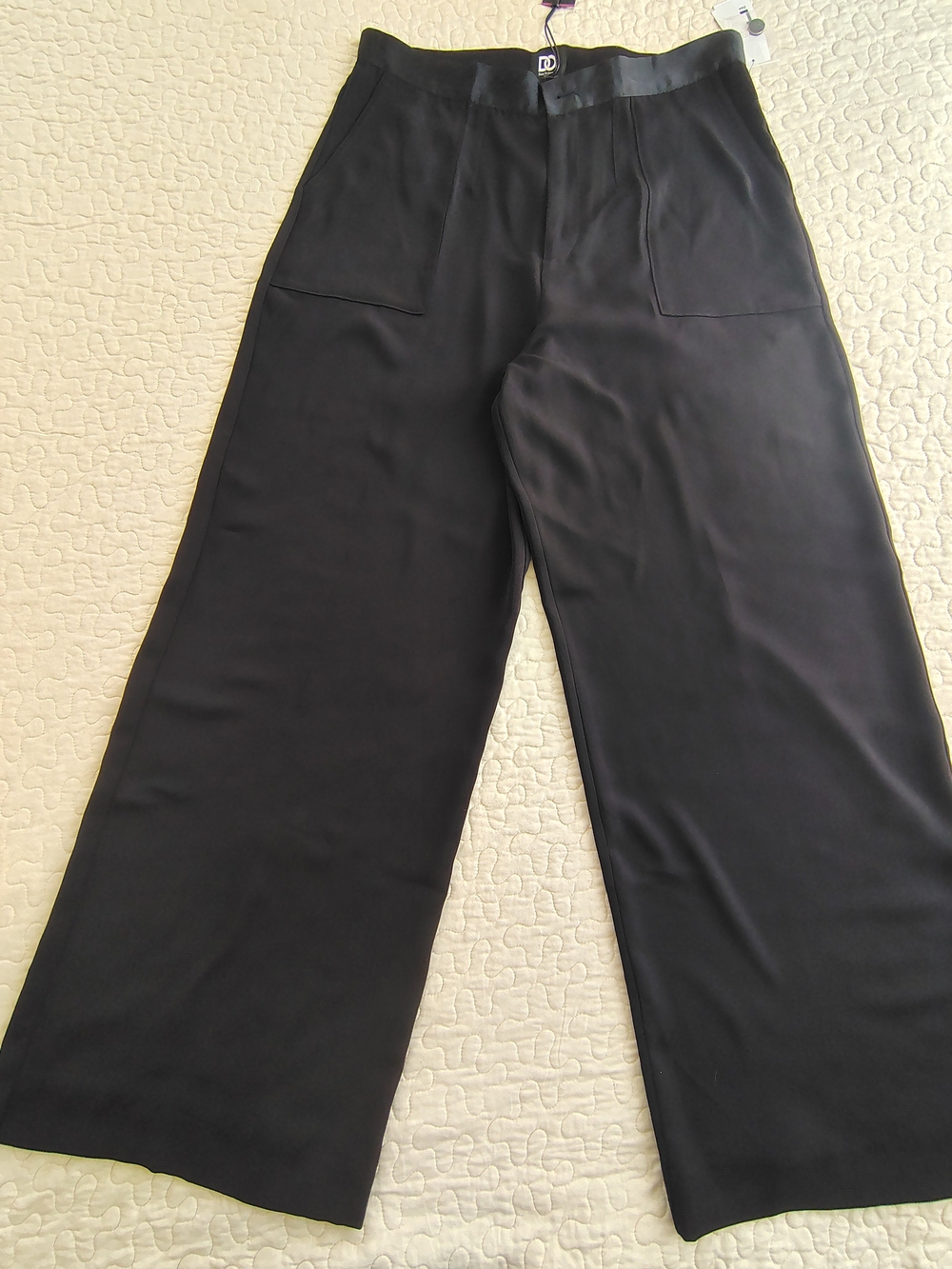 NWT Dee Ocleppo Black Juniper Wide Leg Dress Pants Trouser Sz 14